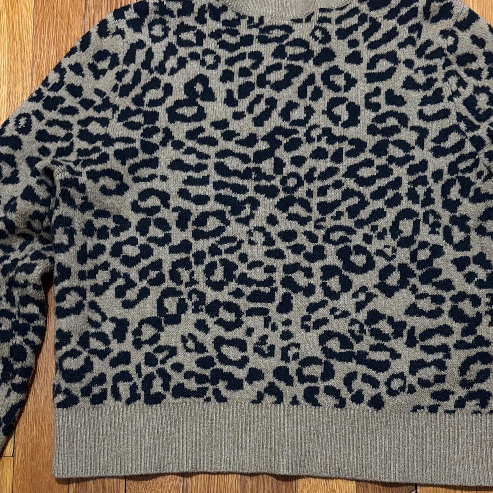 Old Navy Leopard-Print Button Cardigan - Tan & Black - Picture 5 of 6